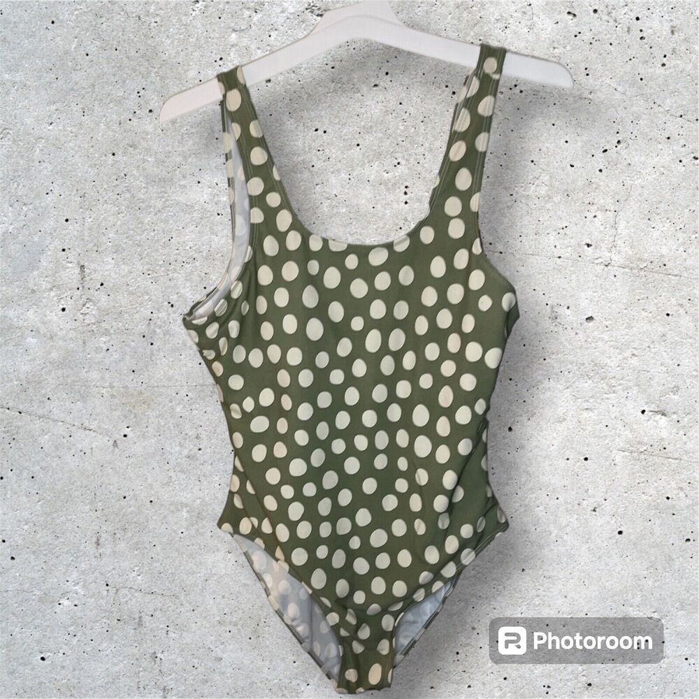 Real Essentials XL One Piece Bathing Suit Swimsuit Polkadot Pin Up Scoop Top